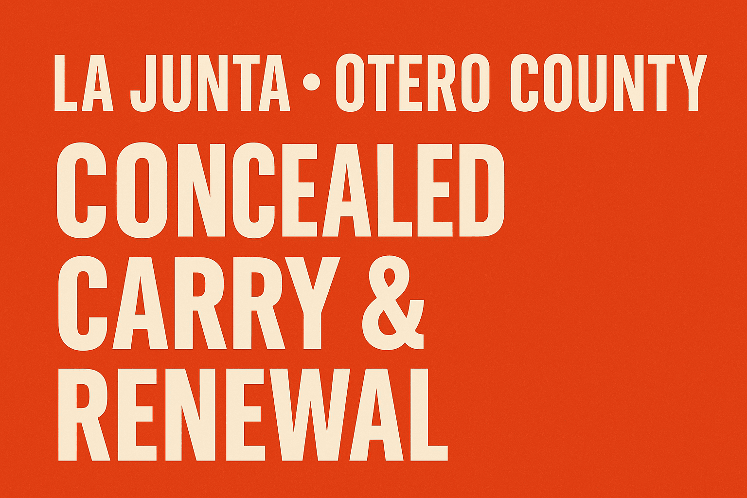 La Junta Colorado Gun Training