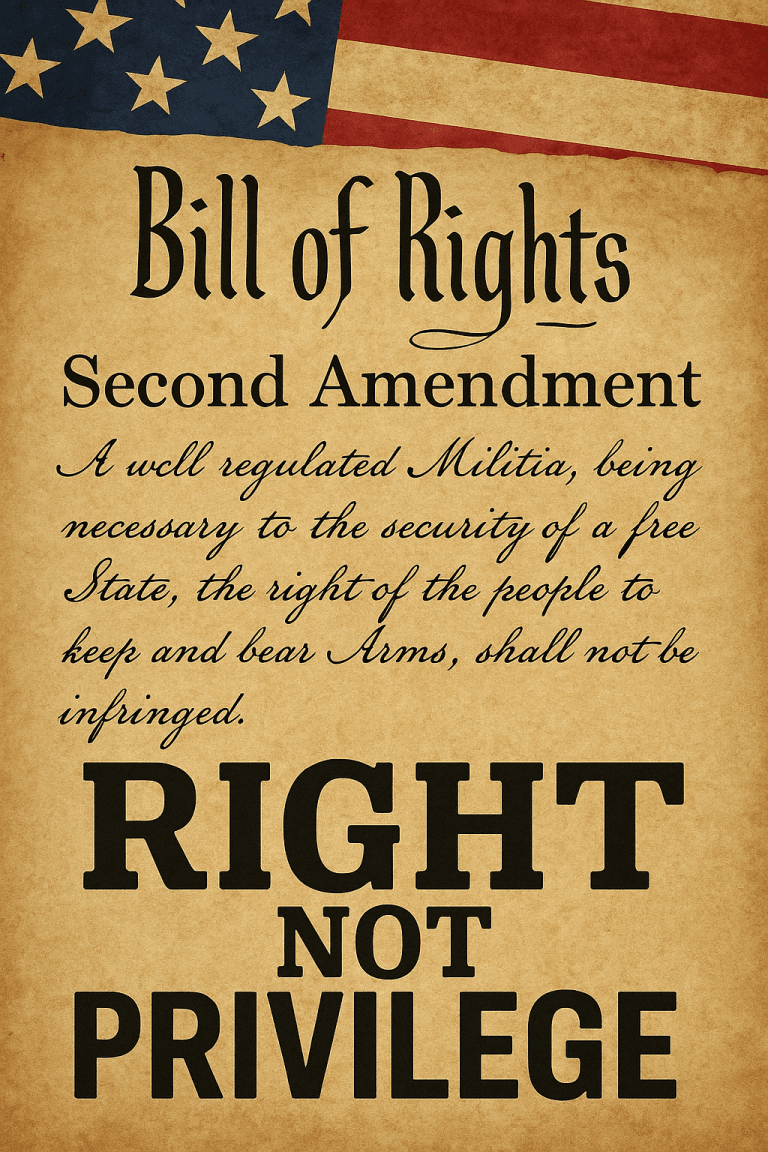 Second Amendment is a right not a privilege