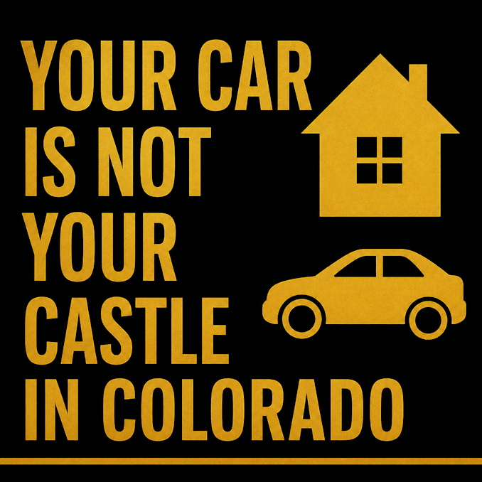 Colorado castle doctrine does not apply to vehicles showing difference between home and car self defense law