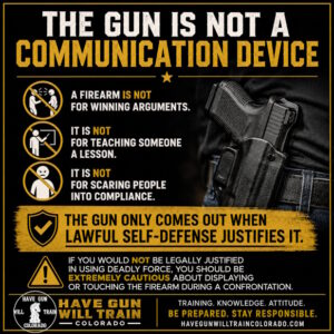 The Gun is not a communication device