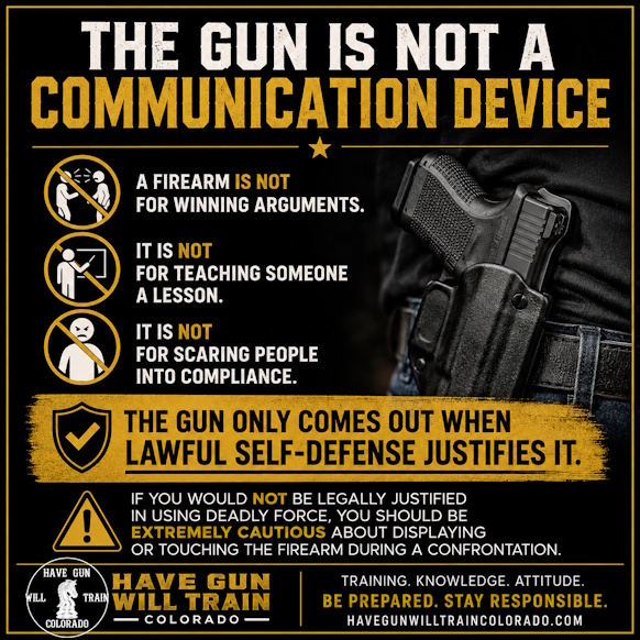 The Gun Is Not a Communication Device