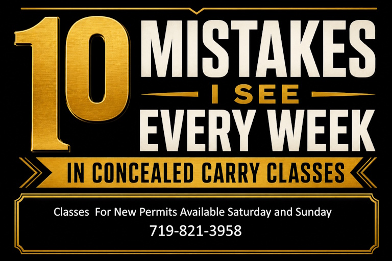 10 Mistakes New Concealed Carry Permit Holders Make infographic by Have Gun Will Train Colorado