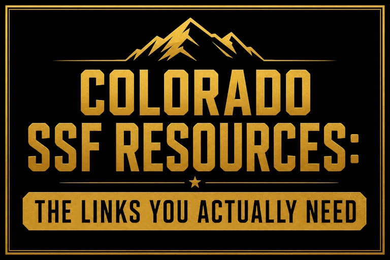 Colorado SSF resources with links to firearm guidance, application information and training requirements